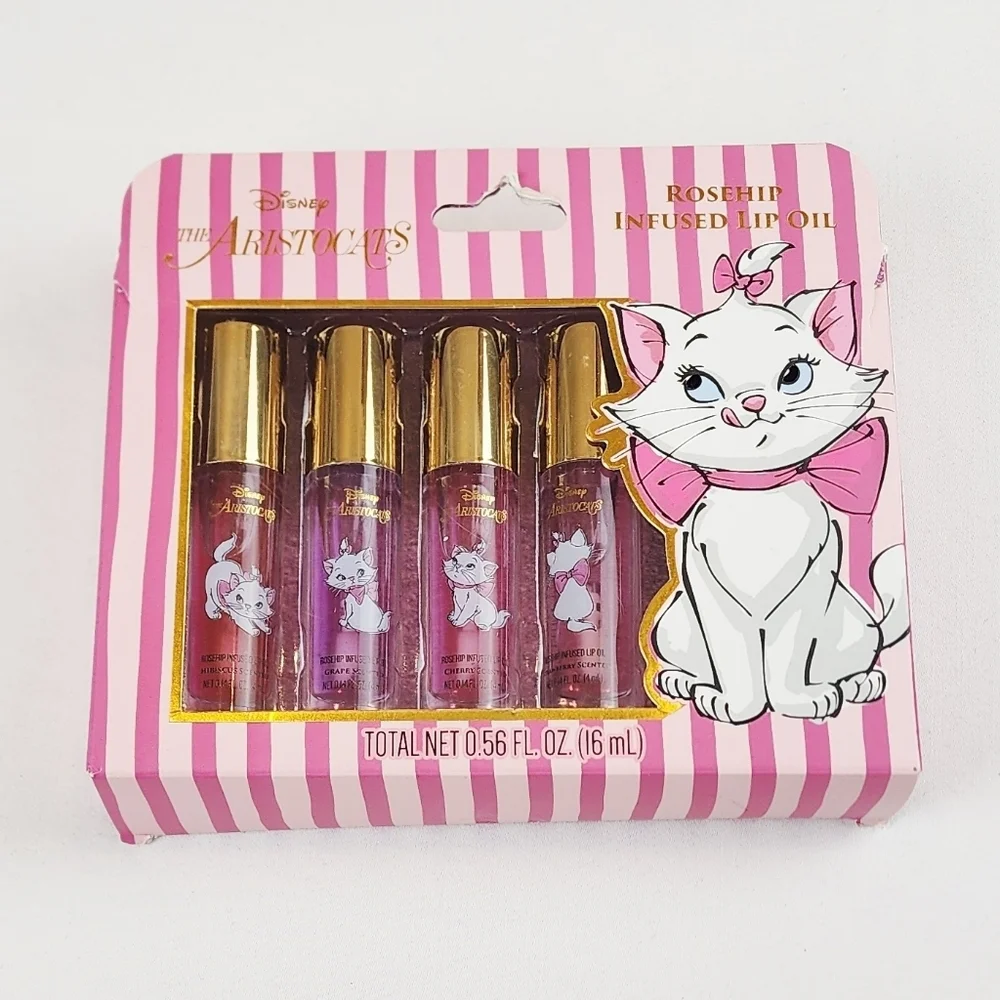 Disney Aristocats Rosehip Infused Lip Oil 4 Pieces Set